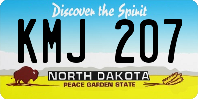 ND license plate KMJ207