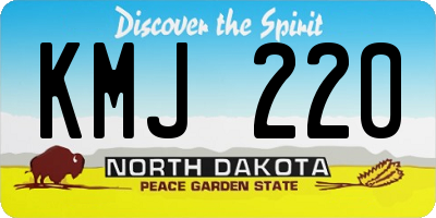ND license plate KMJ220