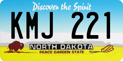ND license plate KMJ221
