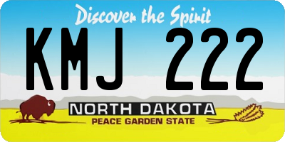 ND license plate KMJ222