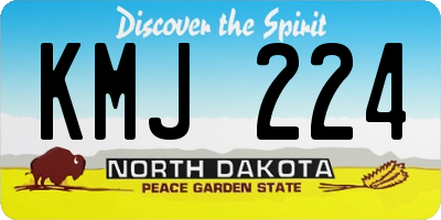 ND license plate KMJ224