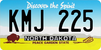 ND license plate KMJ225