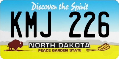 ND license plate KMJ226