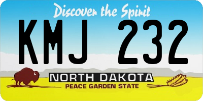 ND license plate KMJ232