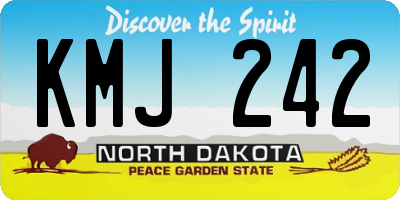 ND license plate KMJ242