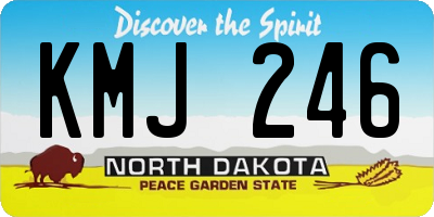 ND license plate KMJ246