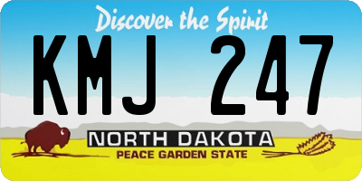 ND license plate KMJ247