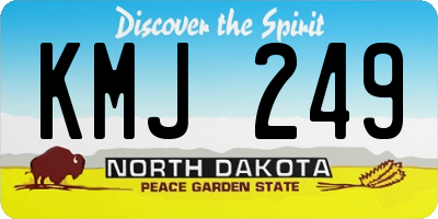 ND license plate KMJ249