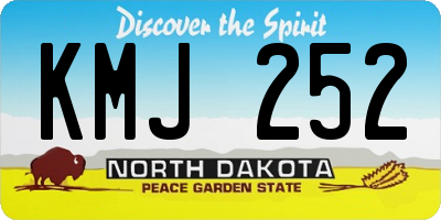 ND license plate KMJ252