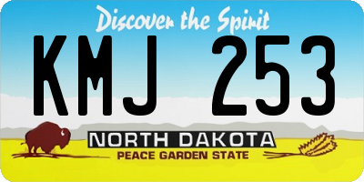 ND license plate KMJ253