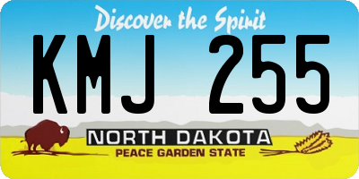 ND license plate KMJ255
