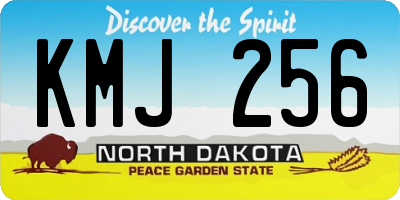 ND license plate KMJ256