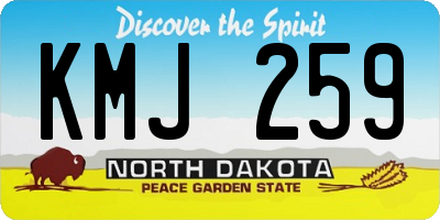 ND license plate KMJ259