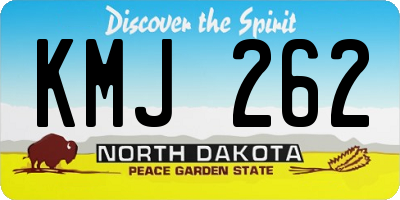 ND license plate KMJ262