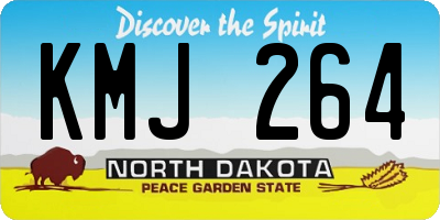 ND license plate KMJ264