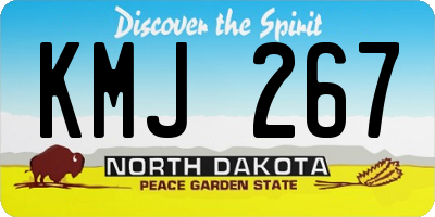 ND license plate KMJ267