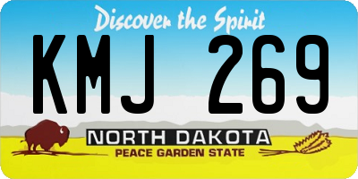 ND license plate KMJ269