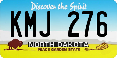 ND license plate KMJ276