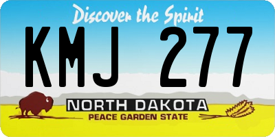 ND license plate KMJ277
