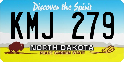 ND license plate KMJ279