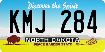 ND license plate KMJ284