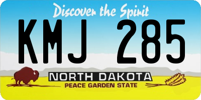 ND license plate KMJ285