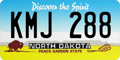 ND license plate KMJ288