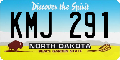 ND license plate KMJ291