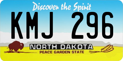 ND license plate KMJ296