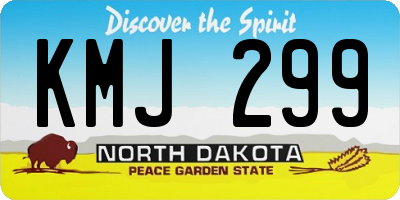ND license plate KMJ299
