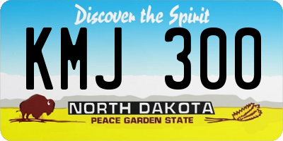 ND license plate KMJ300