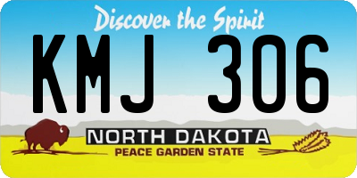 ND license plate KMJ306