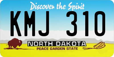 ND license plate KMJ310