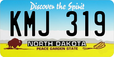 ND license plate KMJ319