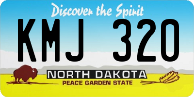 ND license plate KMJ320
