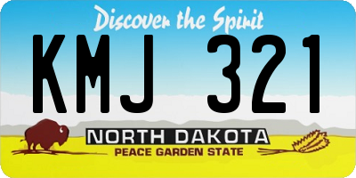 ND license plate KMJ321