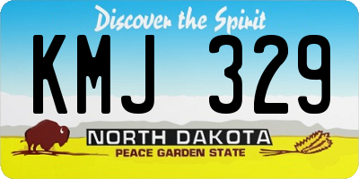 ND license plate KMJ329