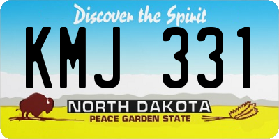 ND license plate KMJ331