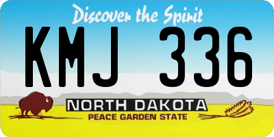 ND license plate KMJ336