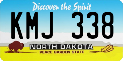 ND license plate KMJ338