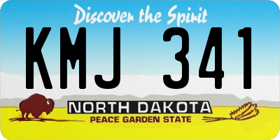 ND license plate KMJ341
