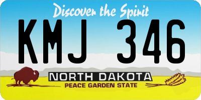ND license plate KMJ346