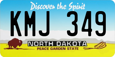ND license plate KMJ349