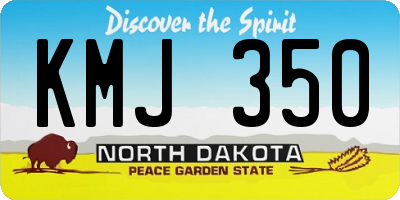ND license plate KMJ350