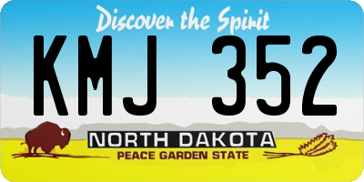 ND license plate KMJ352