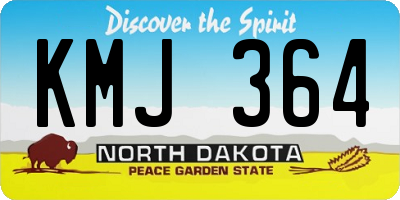 ND license plate KMJ364
