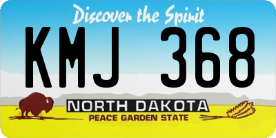ND license plate KMJ368