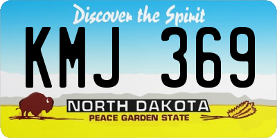 ND license plate KMJ369