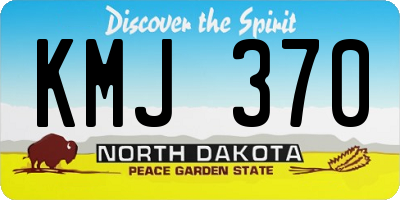 ND license plate KMJ370