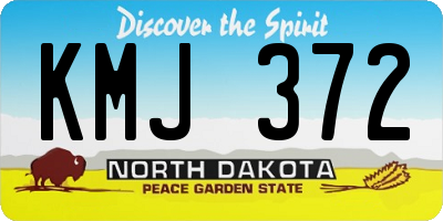 ND license plate KMJ372